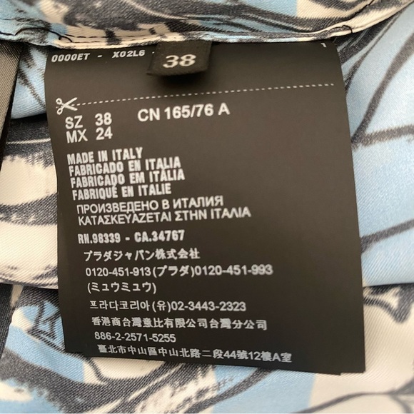 PRADA Banana Stripe Collared Midi Dress - Picture 9 of 11